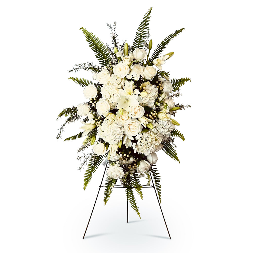 standing sympathy flower spray near me