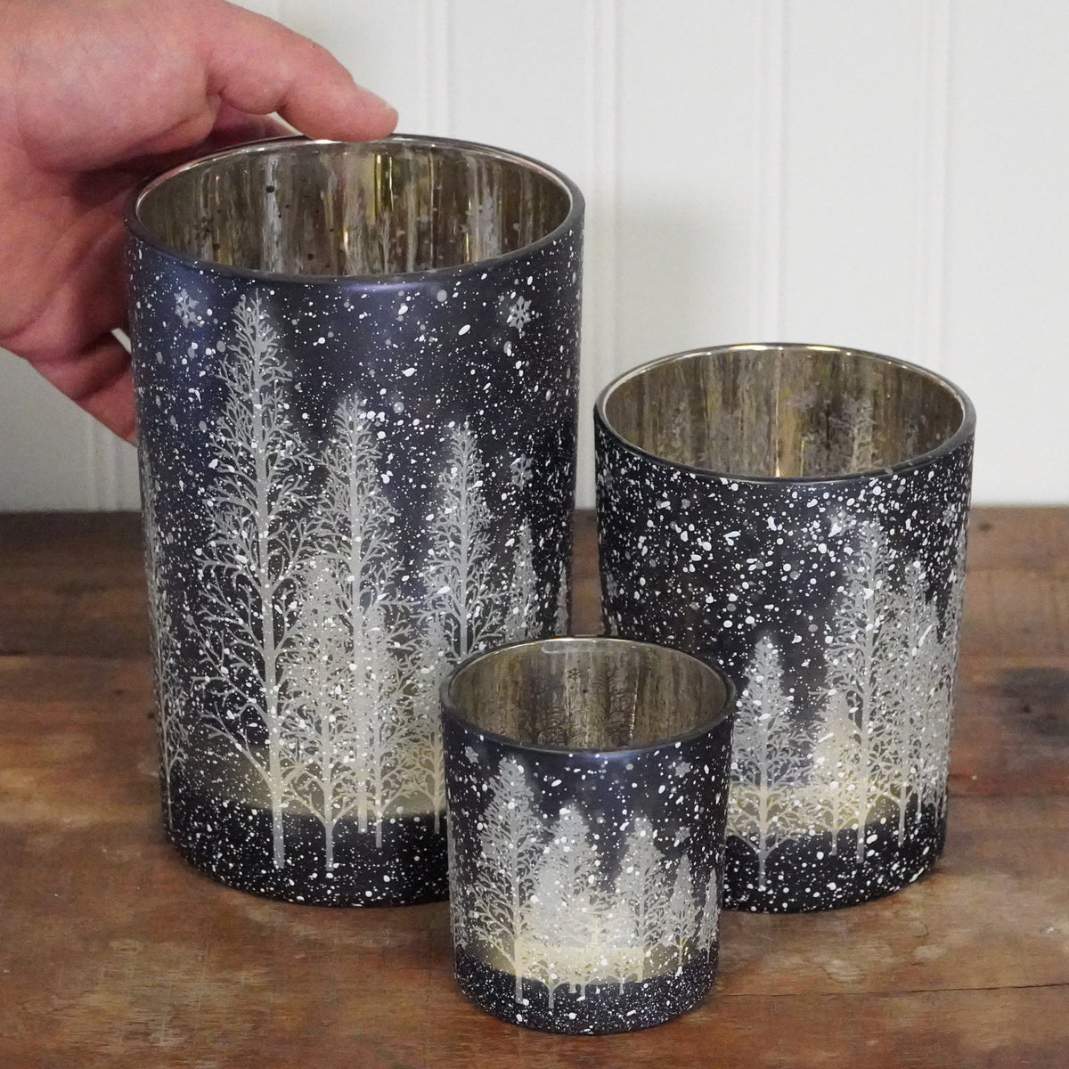 Blue Tree Candle Holder