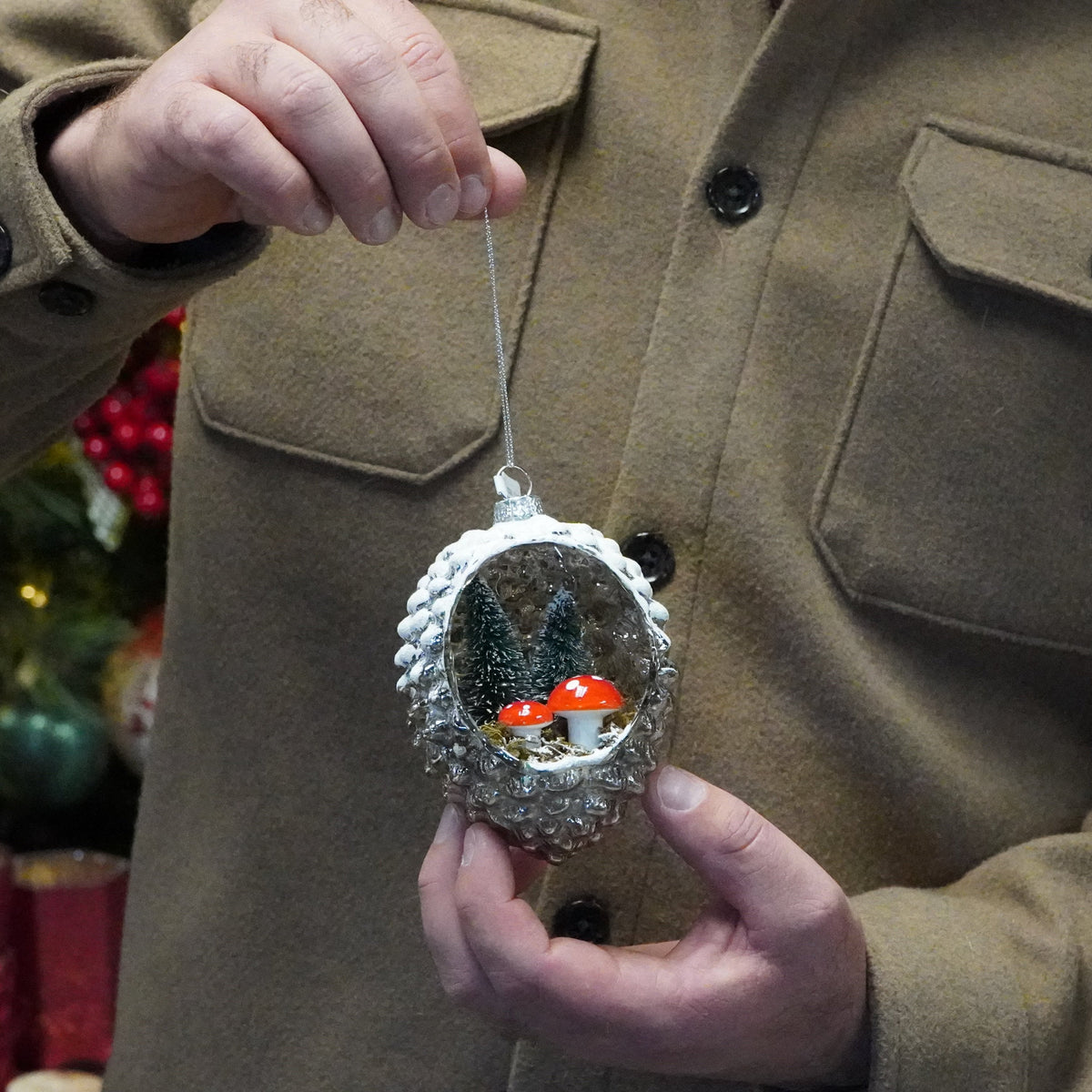 Mushroom Diorama Ornament