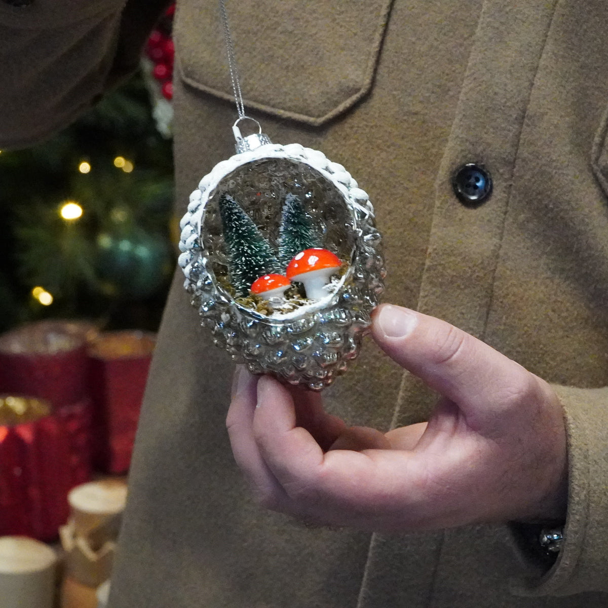 Mushroom Diorama Ornament