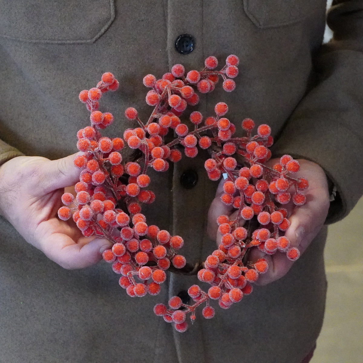 Iced Red Berry Candle Ring