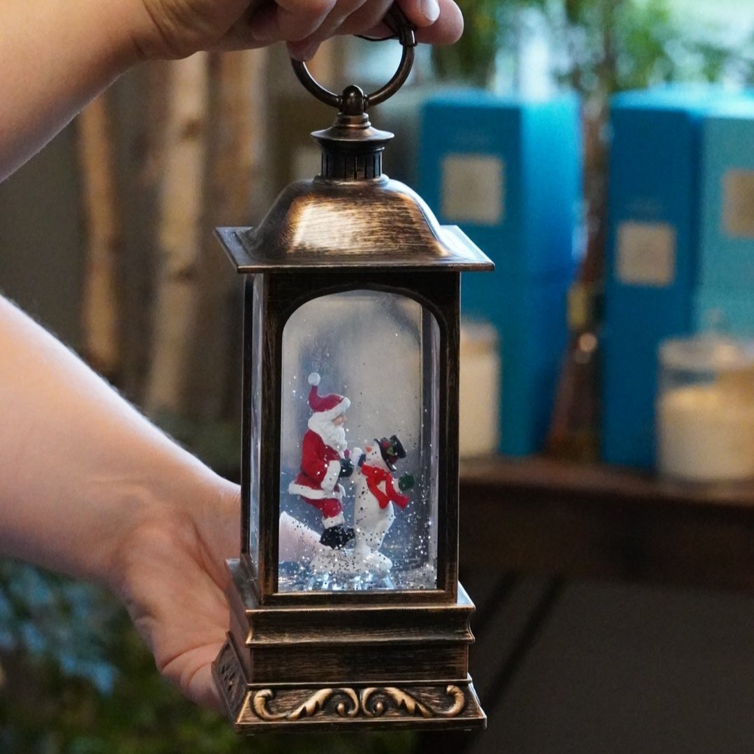 LED Dancing Santa and Snowman Lantern