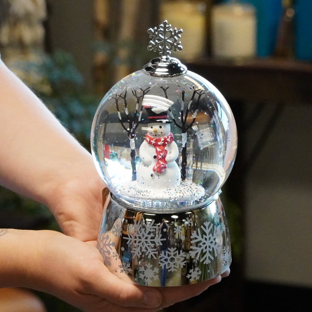 LED Snowman Snow Globe