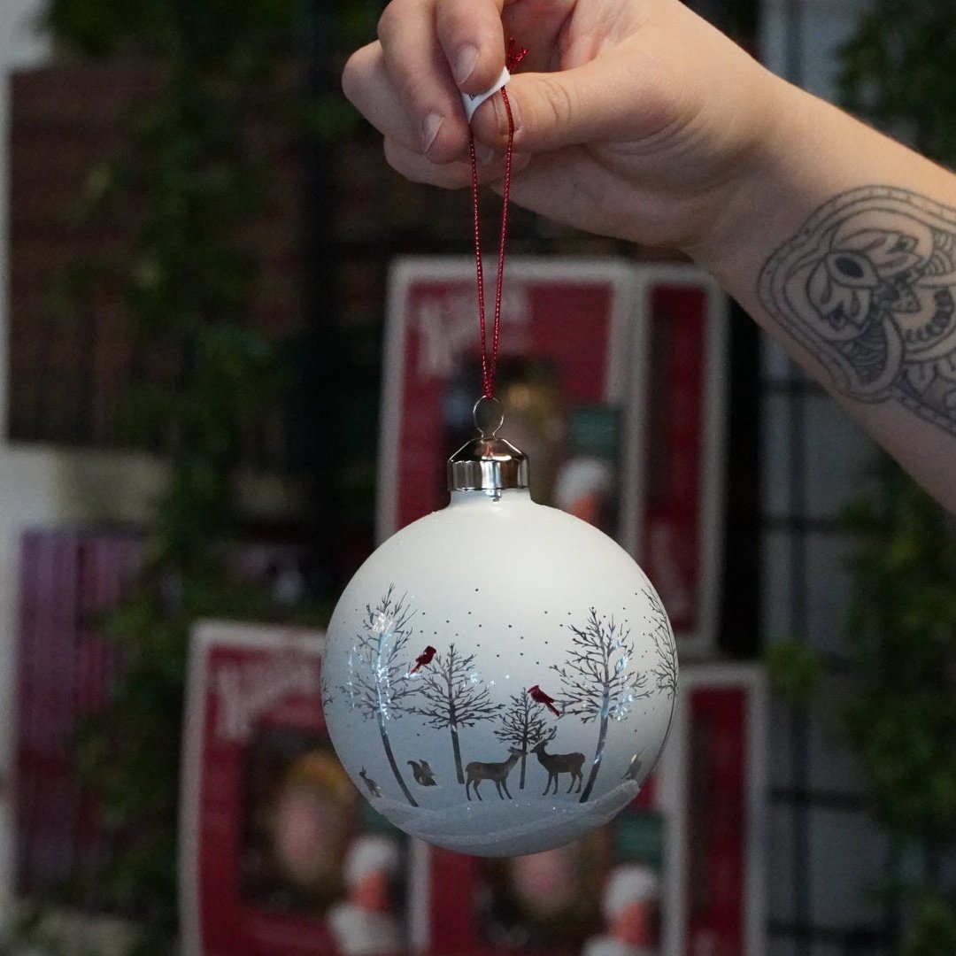 4" Cardinal & Deer Ornament