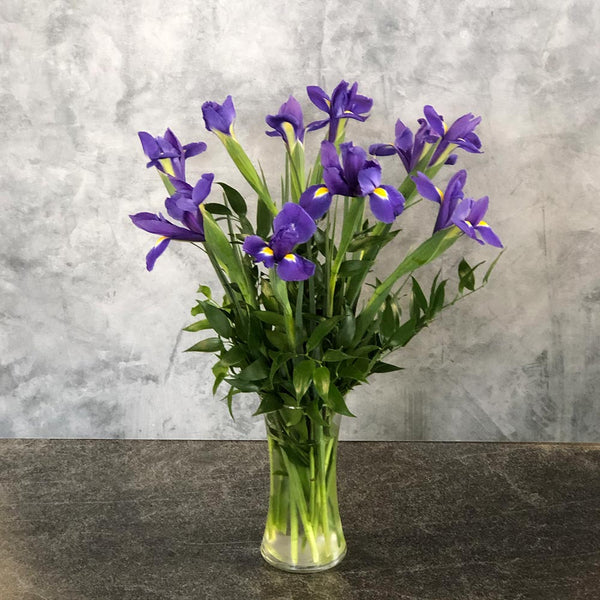 Purple Beauty Iris Bouquet 22